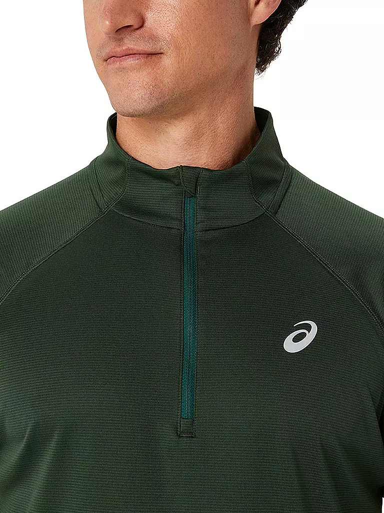 ASICS | Herren Laufshirt Icon LS 1/2 Zip | Oliva