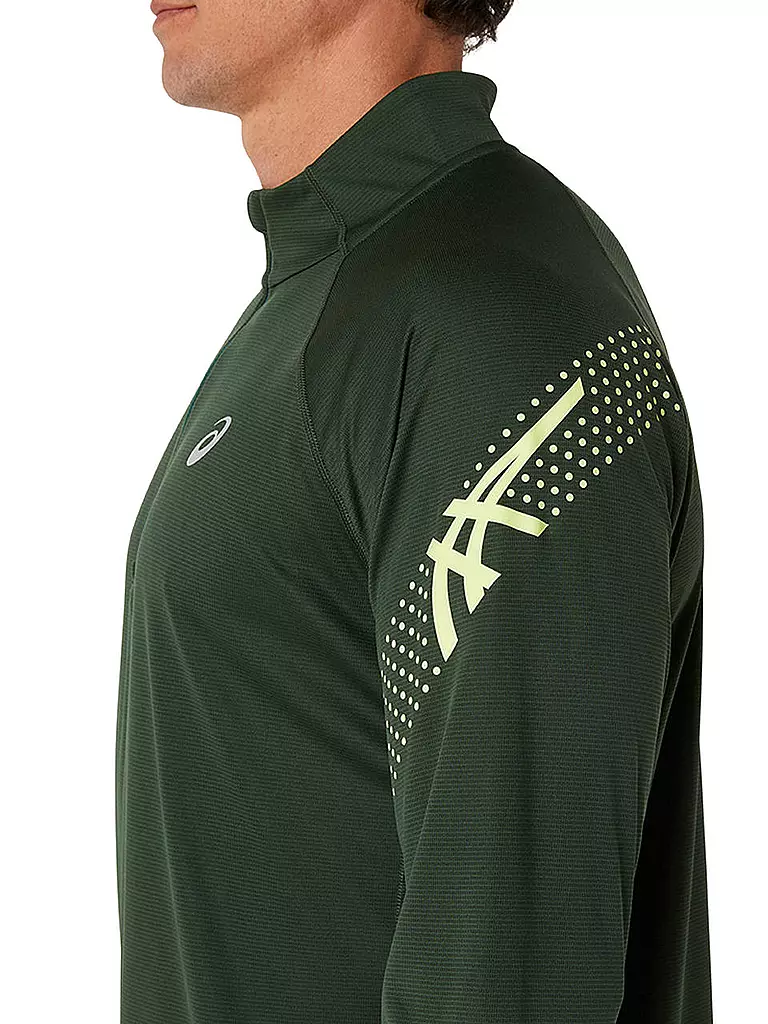 ASICS | Herren Laufshirt Icon LS 1/2 Zip | Oliva