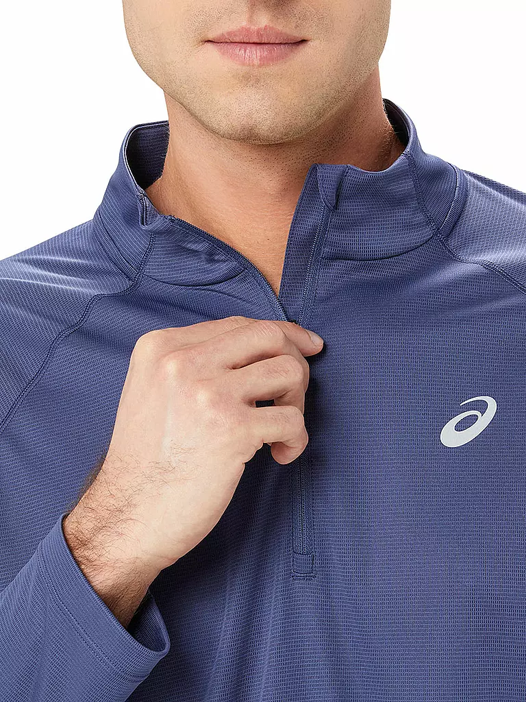 ASICS | Herren Laufshirt Icon LS 1/2 Zip | Azul