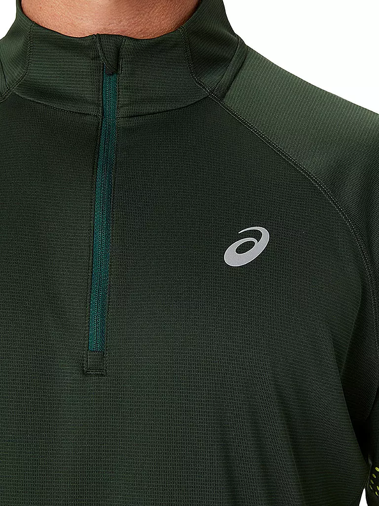 ASICS | Herren Laufshirt Icon LS 1/2 Zip | Oliva