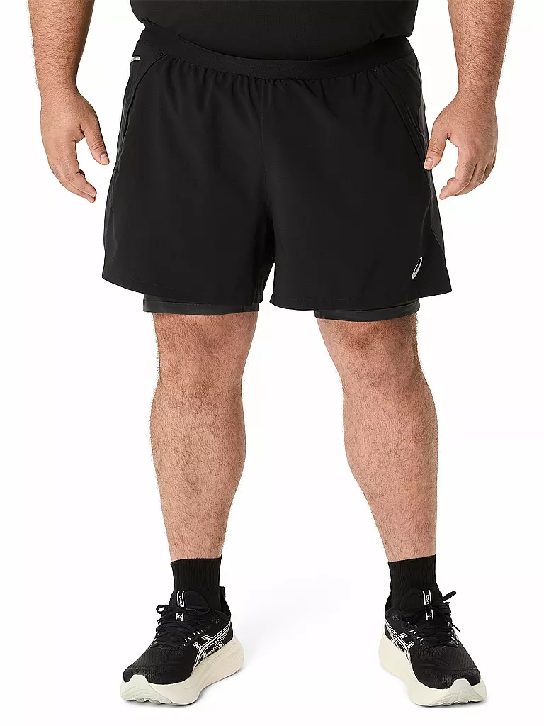 ASICS | Pantalón corto de running para hombre Road 2in1 de 5 pulgadas | Negro