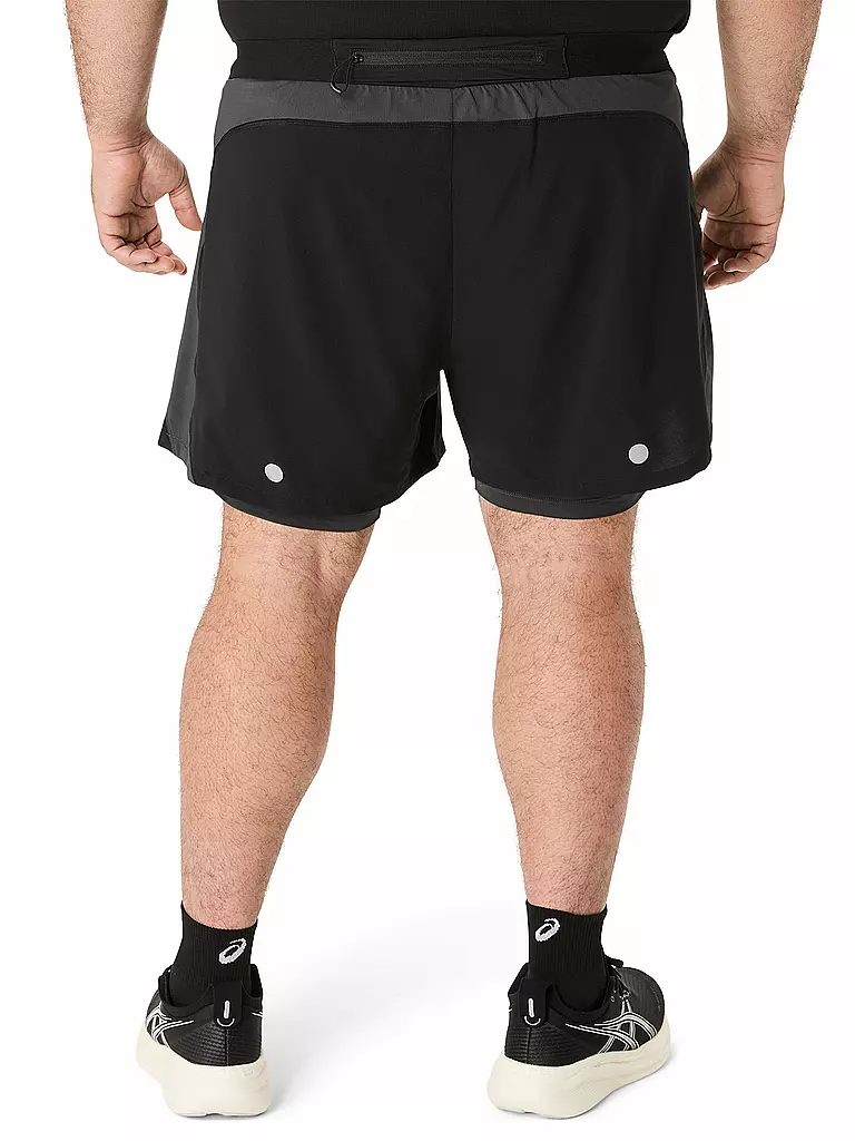 ASICS | Pantalón corto de running para hombre Road 2in1 de 5 pulgadas | Negro