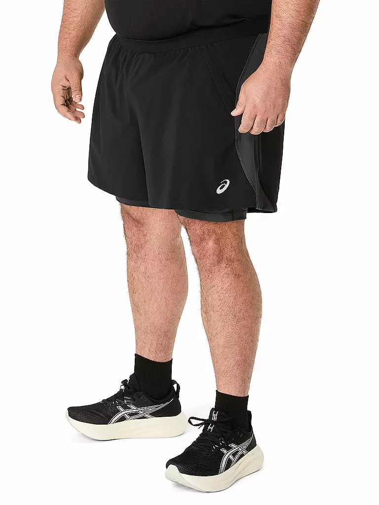 ASICS | Pantalón corto de running para hombre Road 2in1 de 5 pulgadas | Negro