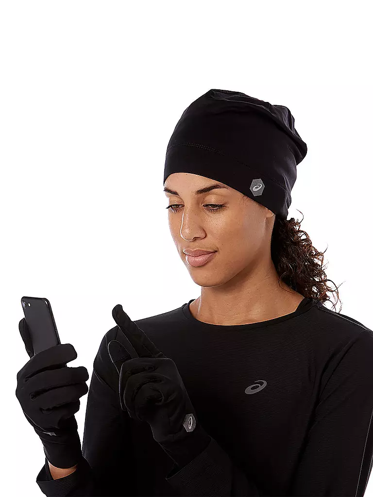 ASICS | Set de running para hombre gorro + guantes RUNNING PACK | Negro