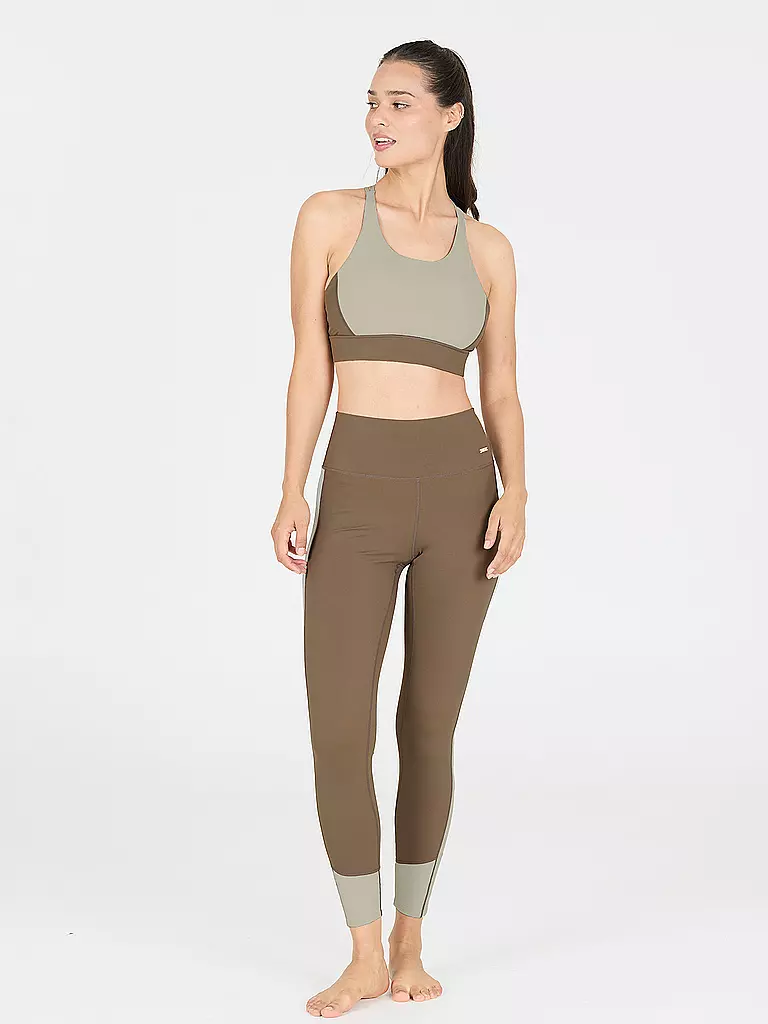 ATHLECIA | Mallas de fitness Aspasia Cloroblock para mujer | Marrón