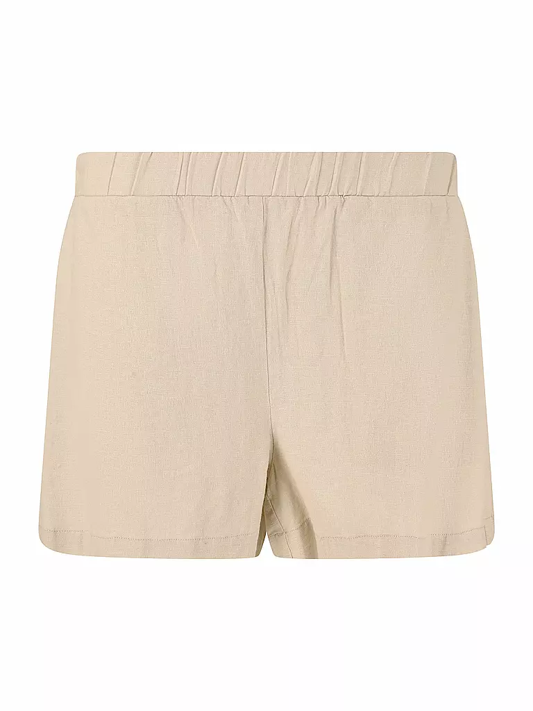 ATHLECIA | Short de lino con cintura elástica para mujer | Crema