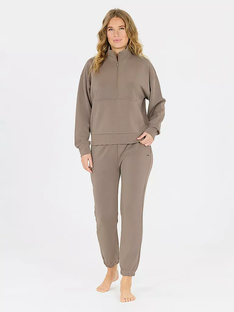 ATHLECIA | Suéter de mujer Jillnana con media cremallera | Oliva