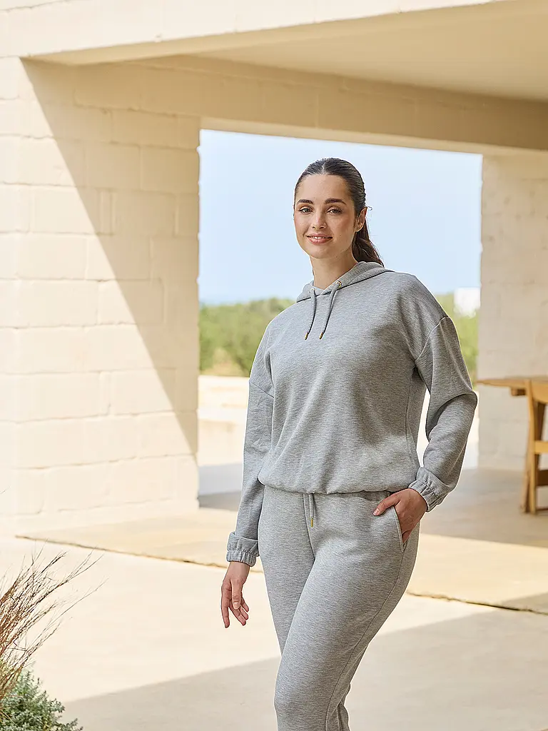 ATHLECIA | Sudadera con capucha de fitness Namier para mujer | Gris claro