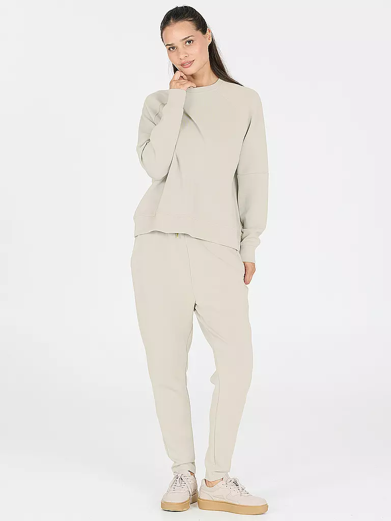 ATHLECIA | Sudadera de fitness para mujer Jacey con cuello redondo | Beige