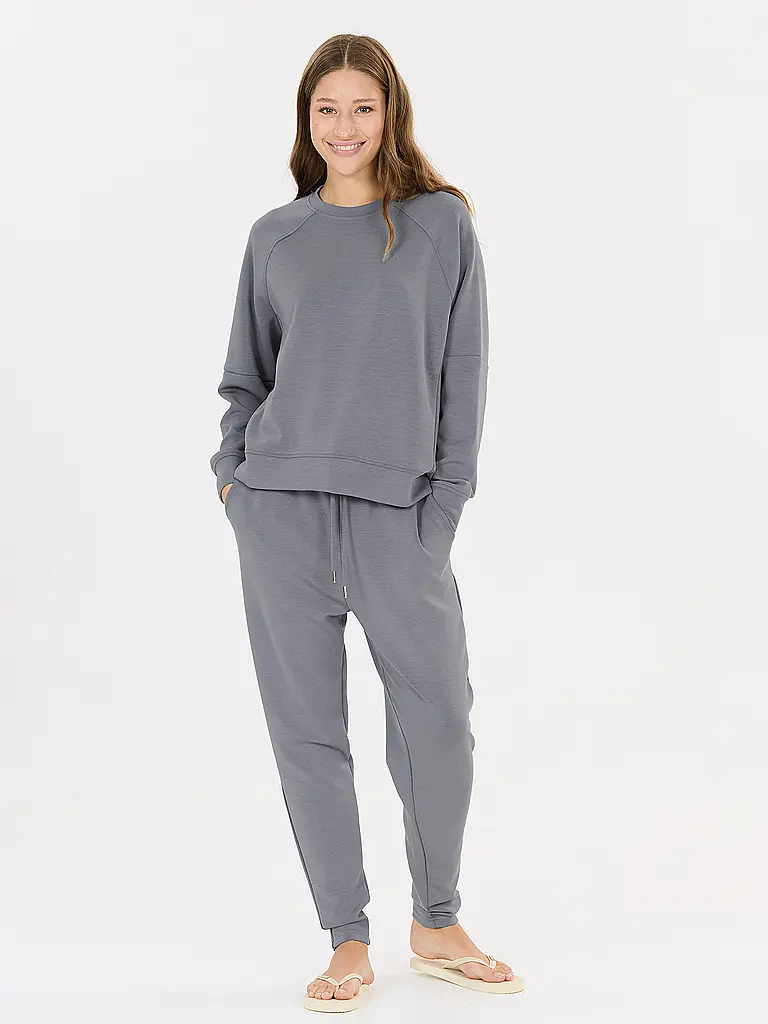 ATHLECIA | Sudadera de fitness para mujer Jacey con cuello redondo | Gris