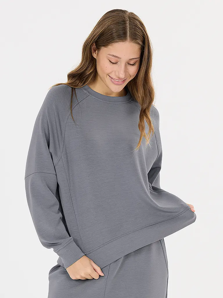 ATHLECIA | Sudadera de fitness para mujer Jacey con cuello redondo | Gris