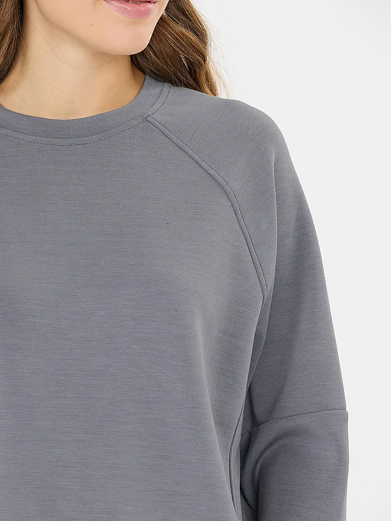 ATHLECIA | Sudadera de fitness para mujer Jacey con cuello redondo | Gris