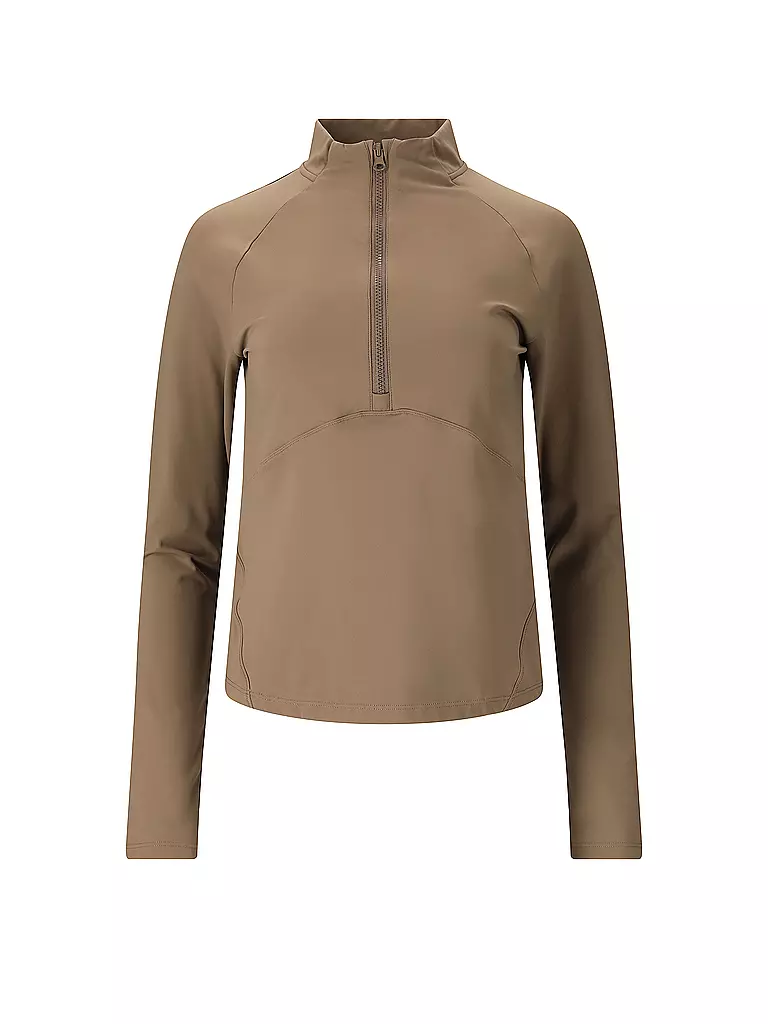 ATHLECIA | Zipshirt de fitness Midory para mujer | Marrón