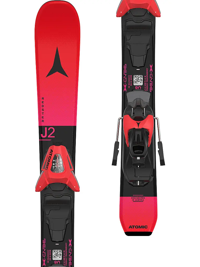 ATOMIC | Set de esquí para niños Redster J2 70-90 + C 5 GW | Rojo