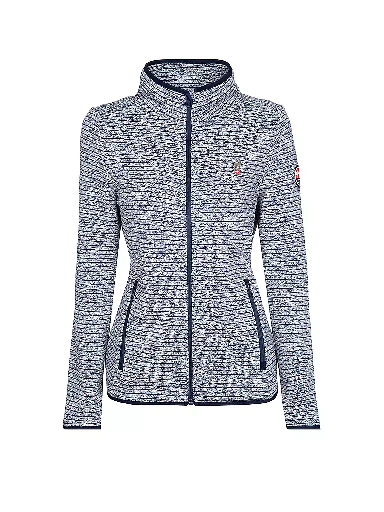 AULP | Chaqueta polar de mujer Melange Knit | Azul oscuro