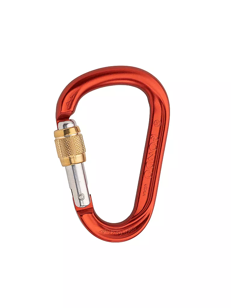 AUSTRIALPIN | Mosquetón de seguridad HMS Rondo anodizado | Rojo