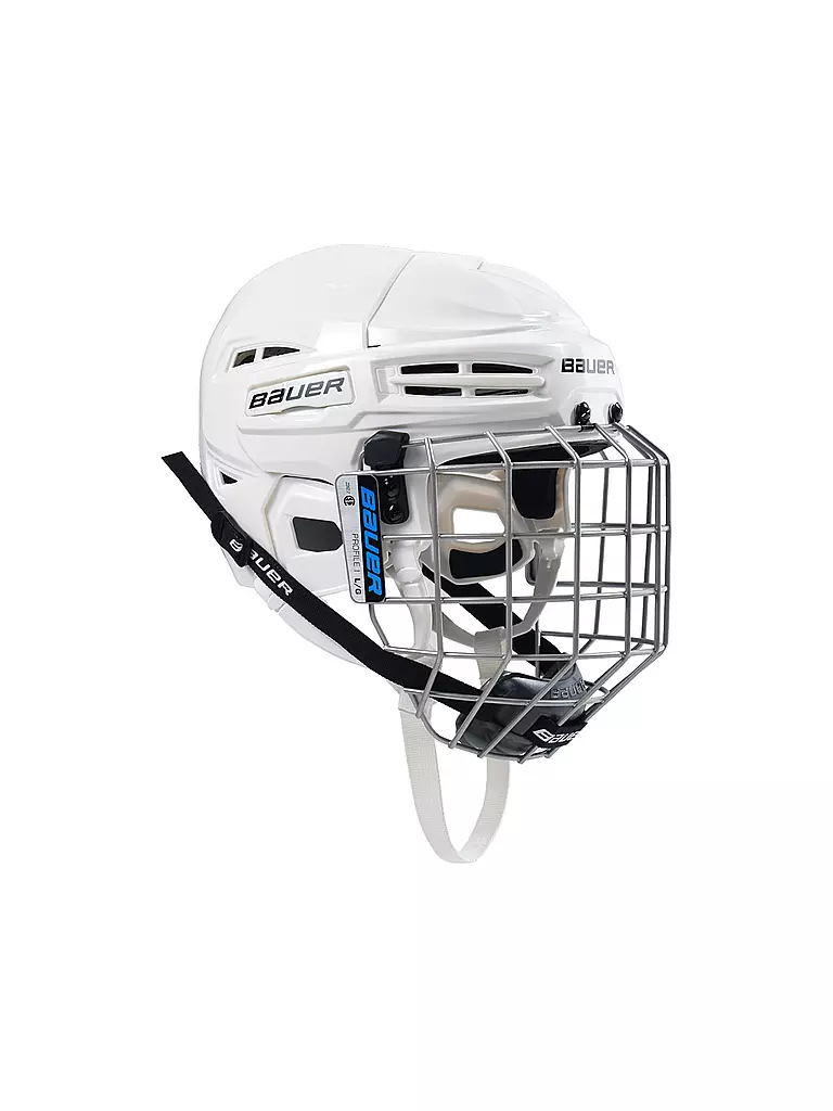 BAUER | Casco de hockey para hombre IMS 5.0 Combo Small | Blanco