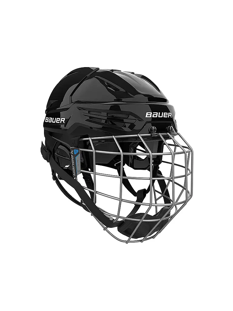 BAUER | Casco de hockey sobre hielo Re-Akt 55 para hombre con rejilla | Negro