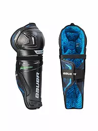 BAUER | Espinilleras de hockey para niños X Shin Guard JR | Negro