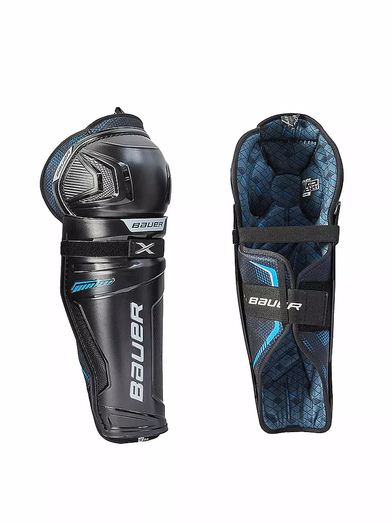 BAUER | Espinilleras de hockey X Shin Guard SR/INT | Negro