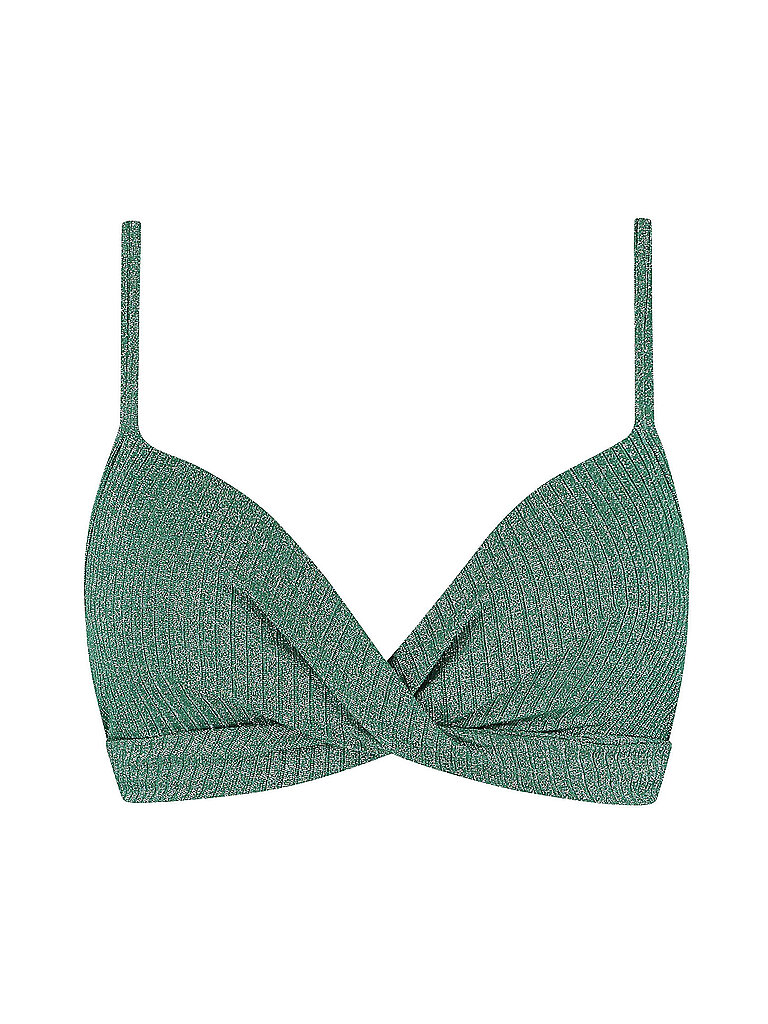 Top de bikini Twist para mujer verde oscuro 36D