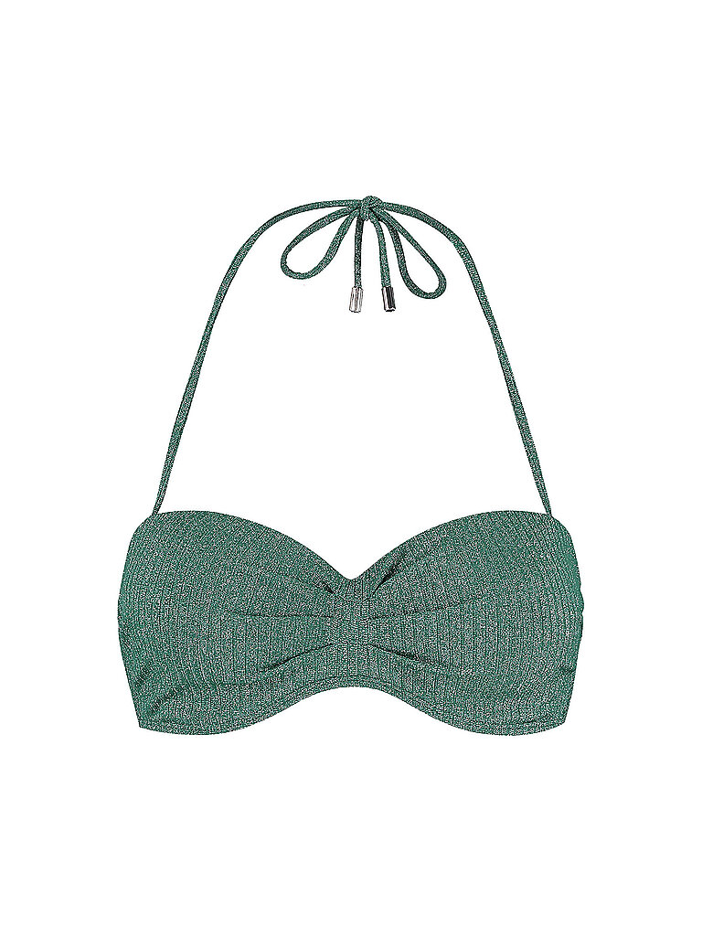 Bikini bandeau para mujer verde oscuro 40D