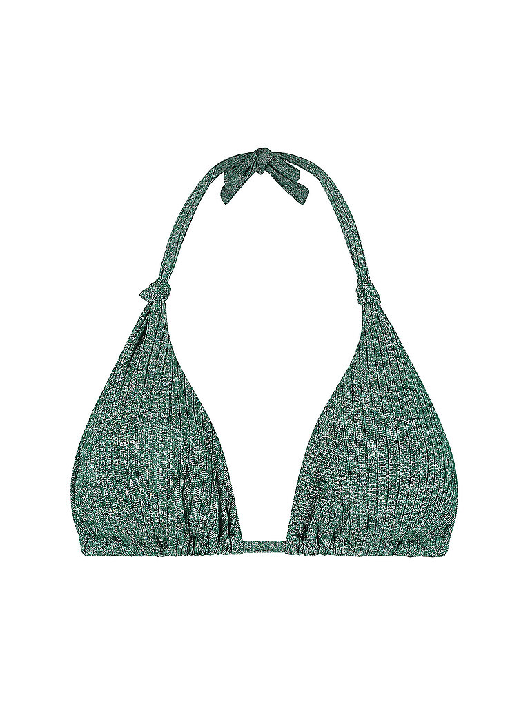 Top de bikini triángulo para mujer verde oscuro 36B