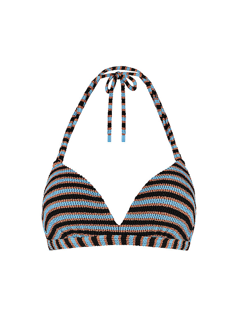 Top de bikini triángulo para mujer azul 36D
