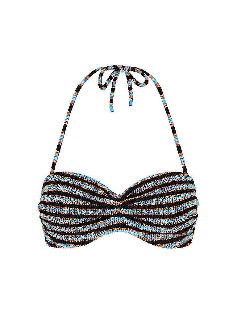 Top de bikini bandeau para mujer azul 38D