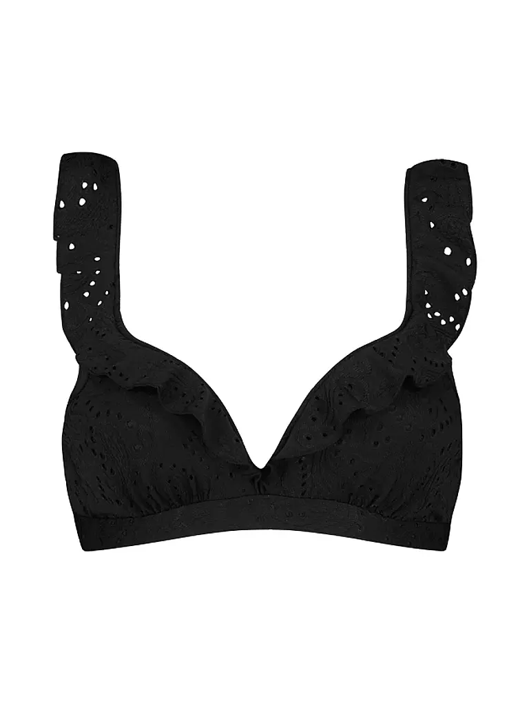BEACHLIFE | Bikinioberteil Black Embroidery para mujer | Negro