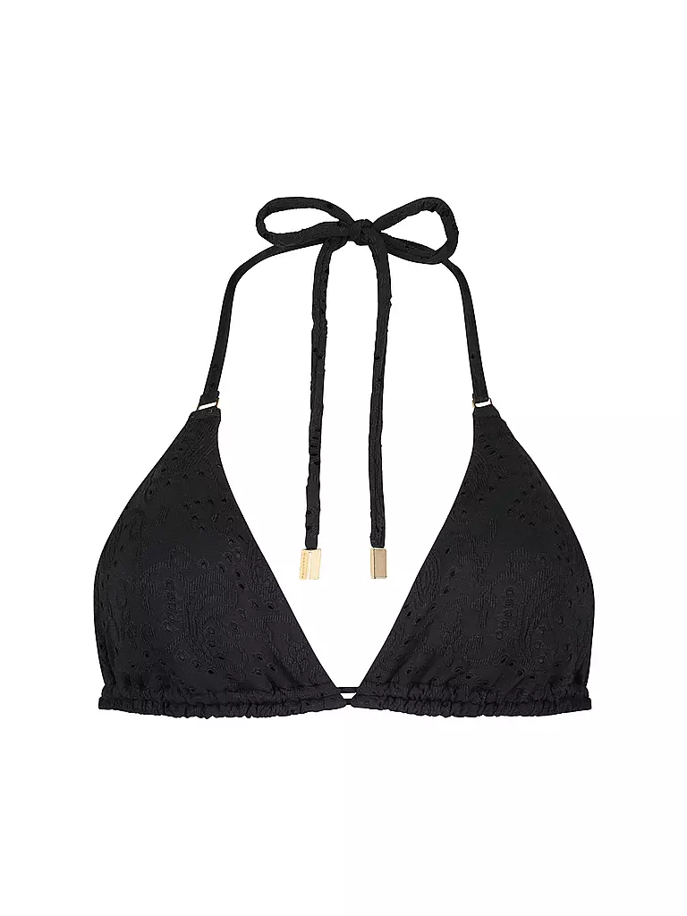 BEACHLIFE | Bikinioberteil Black Embroidery para mujer | Negro