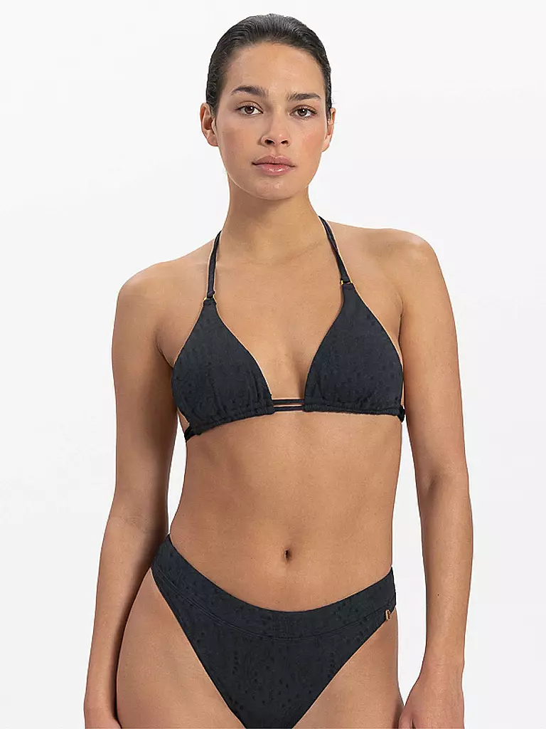 BEACHLIFE | Bikinioberteil Black Embroidery para mujer | Negro