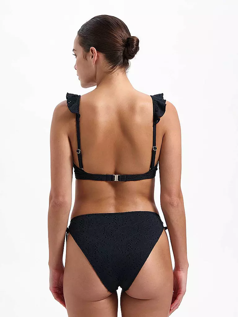 BEACHLIFE | Bikinioberteil Black Embroidery para mujer | 