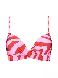 BEACHLIFE | Top de bikini para mujer Twist Pink Zebra | Fucsia