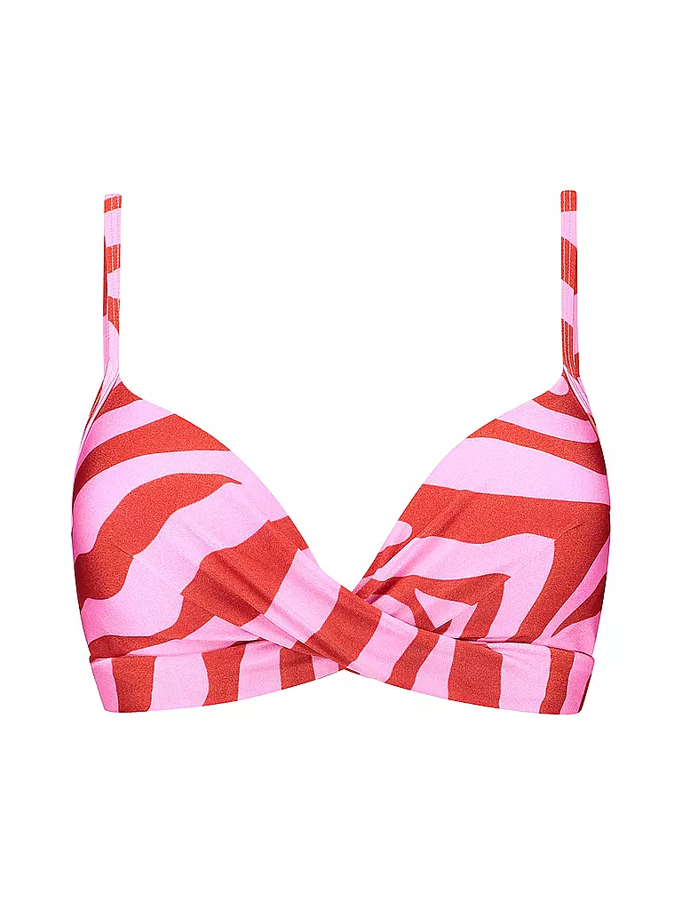 BEACHLIFE | Top de bikini para mujer Twist Pink Zebra | Fucsia