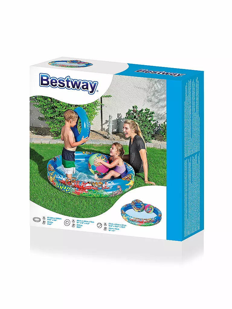 BESTWAY | Set de piscina infantil Clownfish | Multicolor