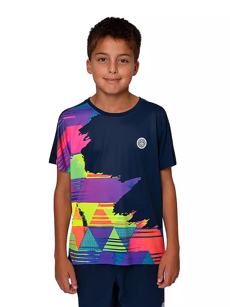BIDI BADU | Camiseta de tenis Kaleido para niño | Azul oscuro
