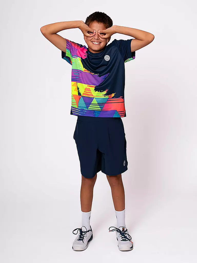 BIDI BADU | Camiseta de tenis Kaleido para niño | Azul oscuro