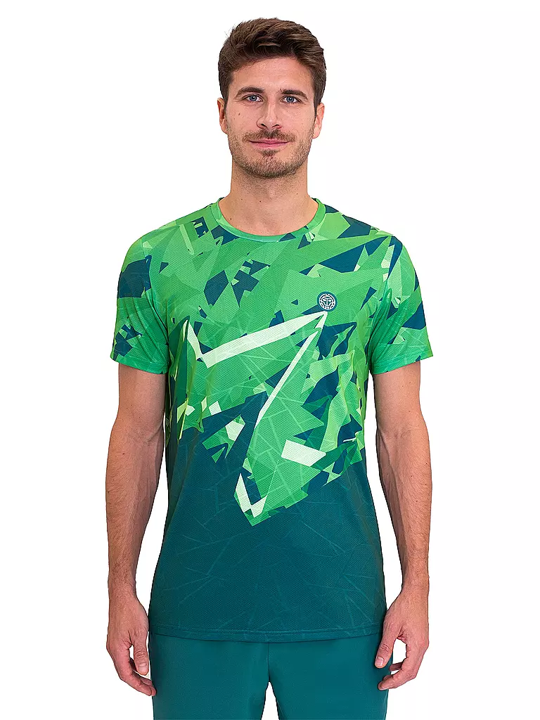 BIDI BADU | Camiseta de tenis para hombre Spike | Verde oscuro