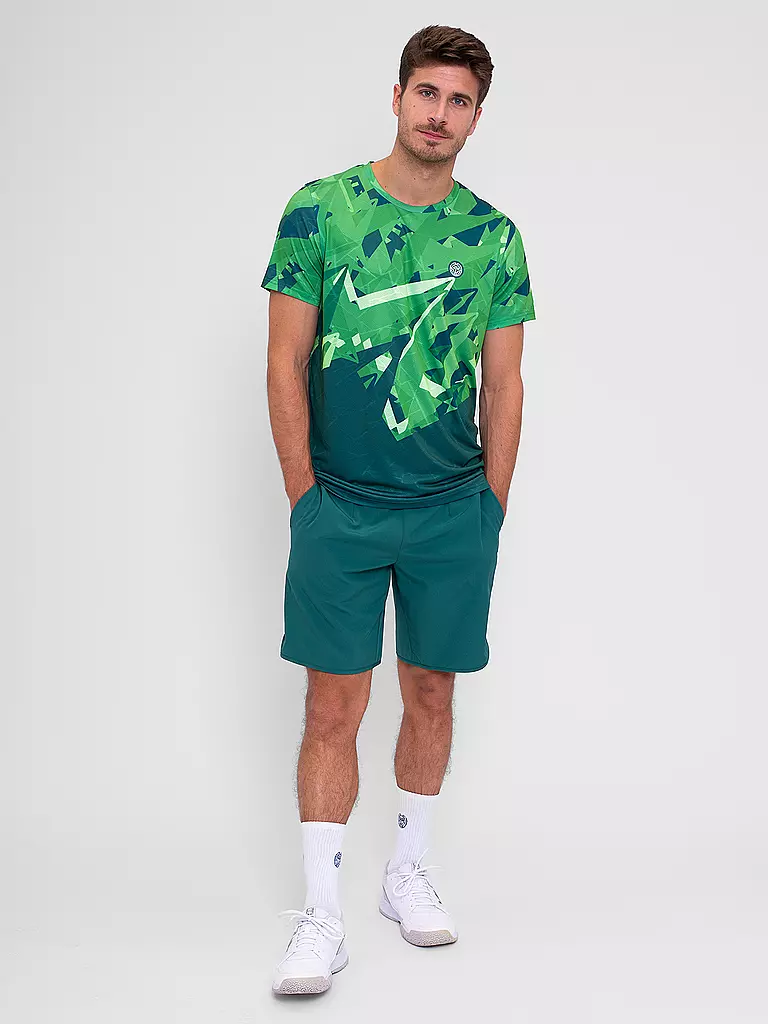 BIDI BADU | Camiseta de tenis para hombre Spike | Verde oscuro