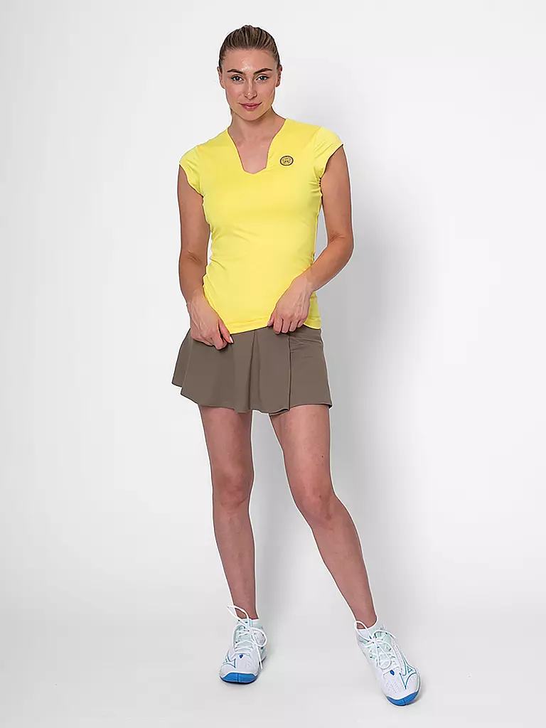 BIDI BADU | Camiseta de tenis Spectrum para mujer | Amarillo