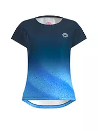 BIDI BADU | Damen Tennisshirt Beach Spirit Capsleeve | Azul oscuro