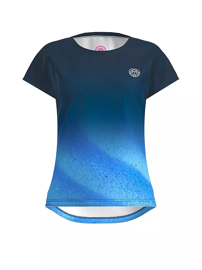 BIDI BADU | Damen Tennisshirt Beach Spirit Capsleeve | Azul oscuro