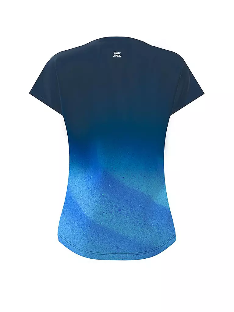 BIDI BADU | Damen Tennisshirt Beach Spirit Capsleeve | Azul oscuro