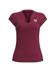 BIDI BADU | Damen Tennisshirt Pure Wild | Rojo oscuro