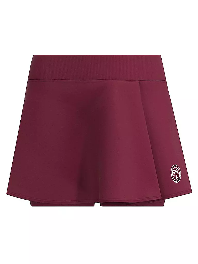 BIDI BADU | Damen Tennisskort Protected Leafs Wavy | Rojo oscuro
