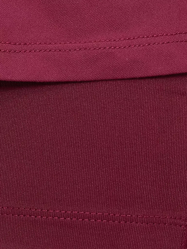 BIDI BADU | Damen Tennisskort Protected Leafs Wavy | Rojo oscuro