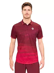 BIDI BADU | Herren Tennispolo Protected Leafs | Rojo oscuro
