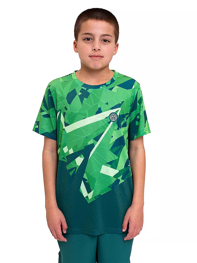 BIDI BADU | Jungen Tennisshirt Spike | Verde oscuro