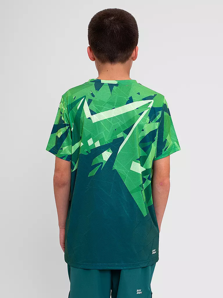 BIDI BADU | Jungen Tennisshirt Spike | Verde oscuro